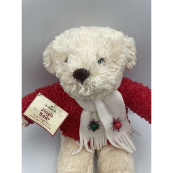 Hallmark plush 14" tall "JINGLE BEAR" plays Jingle Bells - NWT - Picture 2 of 11